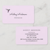 Carte de visite de colibri (Devant / Derrière)