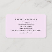 Carte de visite de colibri (Dos)