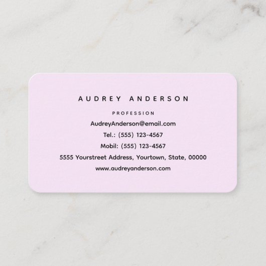 Carte de visite de colibri (Dos)