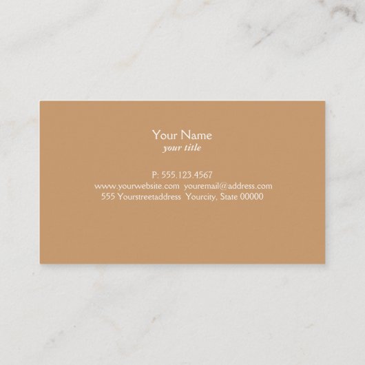 Carte de visite de colibri (Dos)