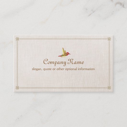 Carte de visite de colibri (Devant)