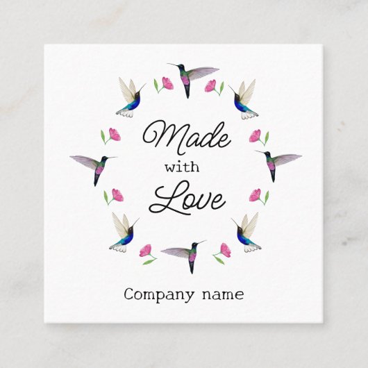 Carte de visite de colibri (Devant)