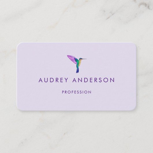 Carte de visite de colibri (Devant)