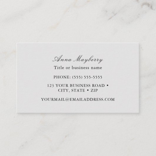 Carte de visite de colibri à gorge rubis (Dos)