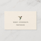 Carte de visite de colibri à gorge rubis (Devant)