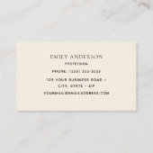 Carte de visite de colibri à gorge rubis (Dos)