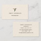 Carte de visite de colibri à gorge rubis (Devant / Derrière)