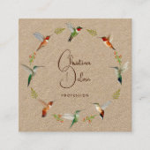 Carte de visite de colibri Kraft (Devant)