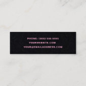 Carte de visite de colibri noir (Dos)