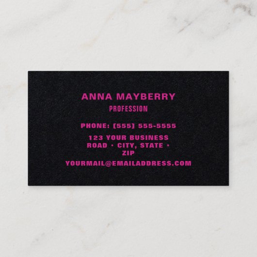 Carte de visite de colibri noir (Dos)