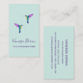 Carte de visite de colibris turquoise (Devant / Derrière)
