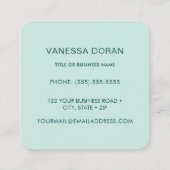 Carte de visite de colibris turquoise (Dos)