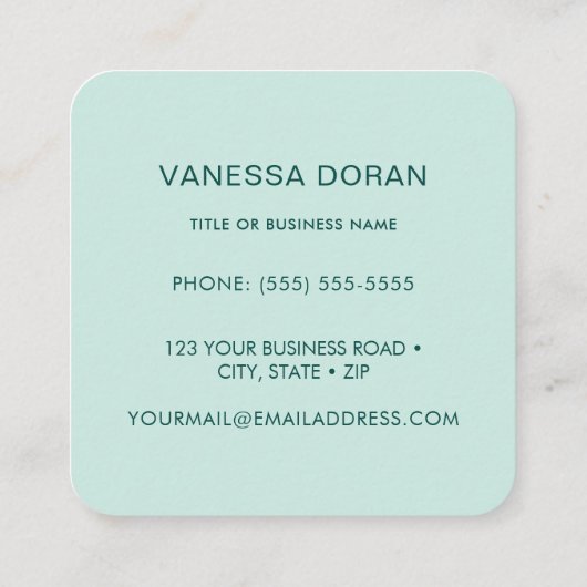 Carte de visite de colibris turquoise (Dos)