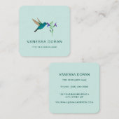 Carte de visite de colibris turquoise (Devant / Derrière)