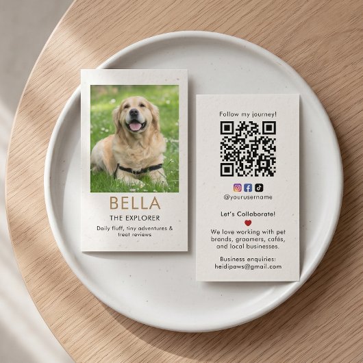 Carte de visite de collaborateur d'influenceur de