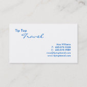 Carte de visite de collage d'agent de voyage (Dos)