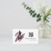 Carte de visite de collage de pinceau tendance (Debout devant)