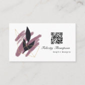 Carte de visite de collage de pinceau tendance (Devant)