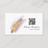 Carte de visite de collage de pinceau tendance (Devant)