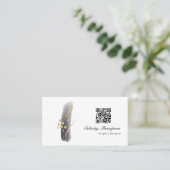 Carte de visite de collage de pinceau tendance (Debout devant)