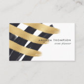 Carte de visite de collage de pinceau tendance (Devant)