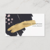 Carte de visite de collage de pinceau tendance (Devant)