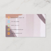 Carte de visite de collage de pinceau tendance (Dos)