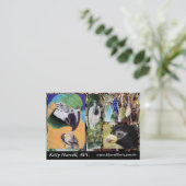 Carte de visite de collage d'oiseau (Debout devant)