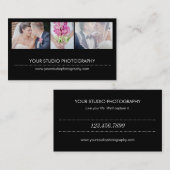 Carte de visite de collage moderne - Noir (Devant / Derrière)