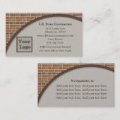 Carte de visite de collection de mur de briques (Devant / Derrière)