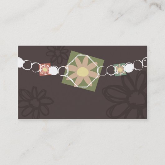 carte de visite de collier de bijoux de fleur (Devant)