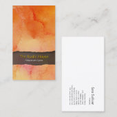 Carte de visite de commerce de détail Orange Water (Devant / Derrière)