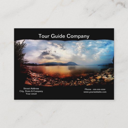 Carte de visite de compagnie de guide touristique (Devant)