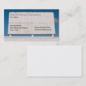 Carte de visite de compagnie de publicité (Devant / Derrière)