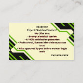 Carte de visite de compagnie électrique (Dos)