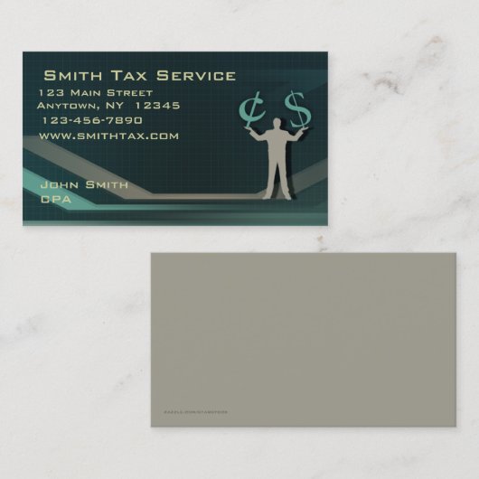 Carte de visite de comptabilité (Devant / Derrière)