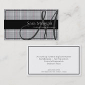 Carte de visite de comptabilité - damassé chique (Devant / Derrière)