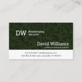 Carte de visite de comptabilité/de comptabilité Da (Devant)
