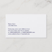 carte de visite de comptabilité et de finances (Dos)