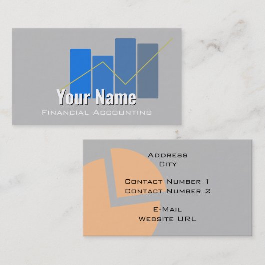 Carte de visite de comptabilité financière (Devant / Derrière)