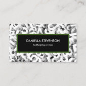 Carte de visite de comptabilité moderne vert et no (Devant)