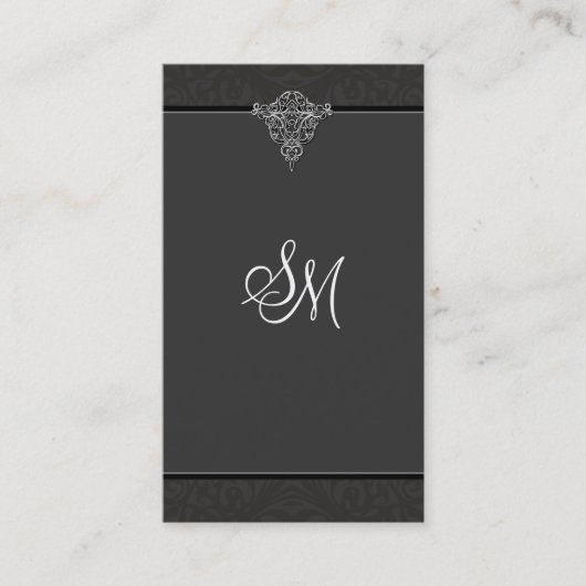 Carte de visite de comptabilité - monogramme (Devant)