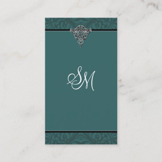 Carte de visite de comptabilité - monogramme (Devant)