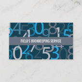 Carte de visite de comptabilité numéroté bleu (Devant)
