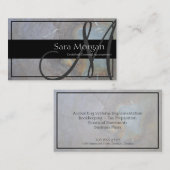 Carte de visite de comptabilité - texture chique (Devant / Derrière)