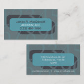 Carte de visite de comptabilité thématique (Devant / Derrière)