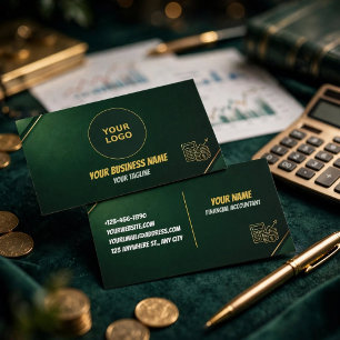 Carte de visite de comptable moderne