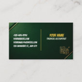 Carte de visite de comptable moderne (Dos)