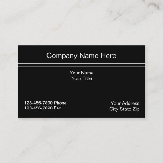 Carte de visite de comptable simple (Devant)
