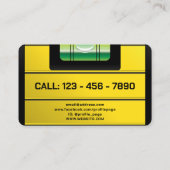 Carte de visite de compteur de bulle de niveau d'e (Dos)